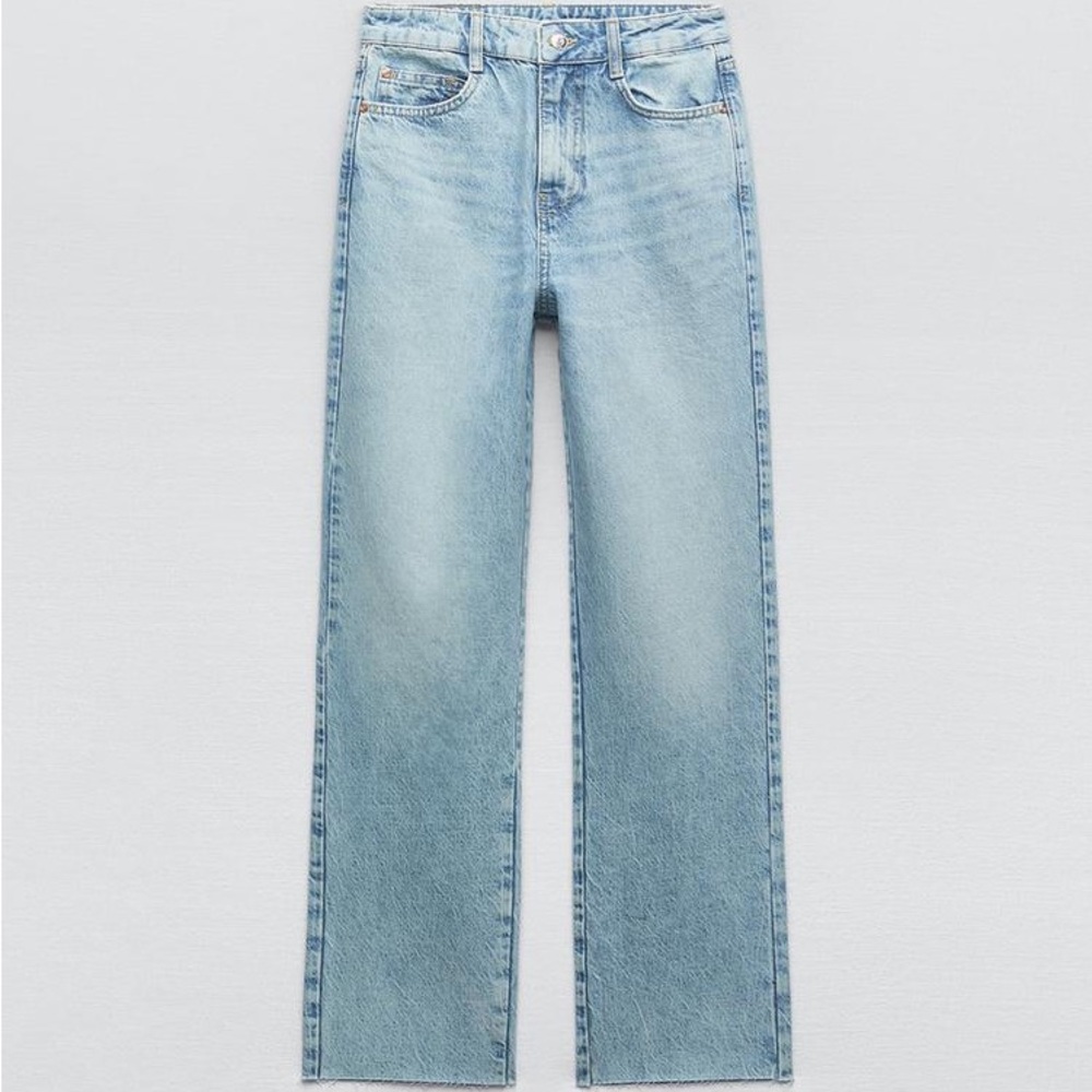 Zara High Rise Light Blue Jeans